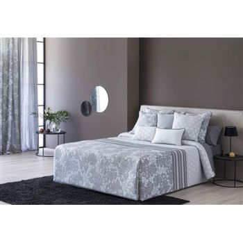 Edredón Conforter Jacquard Teulada Gris Para Cama De 90 Cm