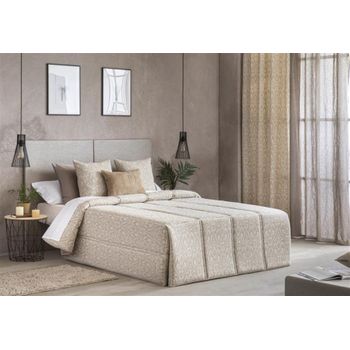 Edredon Conforter Jacquard Morella Beige Para Cama De 90 Cm