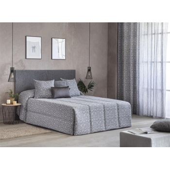 Edredon Conforter Jacquard Morella Gris Para Cama De 90 Cm