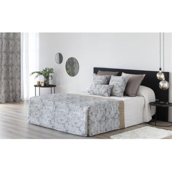 Edredón Conforter Jacquard Palma Beig Para Cama De 90 Cm