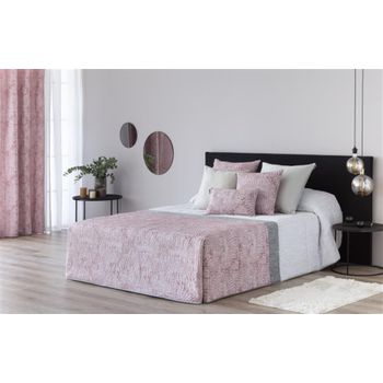 Edredón Conforter Jacquard Palma Rosa Para Cama De 105 Cm