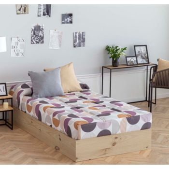 Edredón Ajustable Lleida Beige Para Cama De 105 Cm con Ofertas en Carrefour