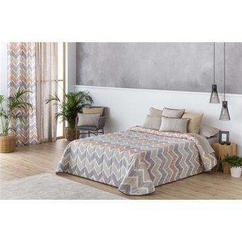 Colcha Bouti Estampada Para Invierno Con Relleno Rioja Beige Para Cama De 135 Cm