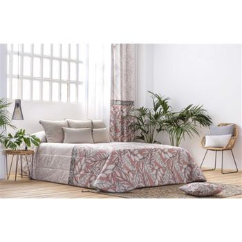 Colcha Bouti Estampada Para Invierno Con Relleno Olite Rosa Para Cama De 105 Cm