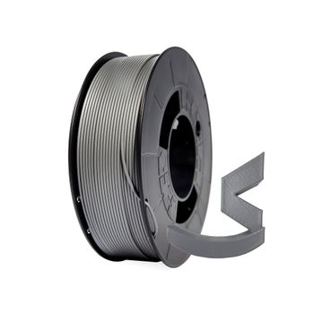 Filamento PLA Gris Bobina Reciclable 1kg Ppc Filaments