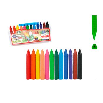 Starplast Set 12 Ceras Kids Plastistar 8cm Forma Triangular +3años