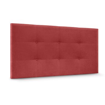 Cabecero De Tela Aqualine Capitoné 95x60cm Camas 90 - Rojo