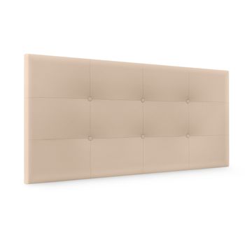 Cabecero De Polipiel Capitoné 95x60cm Camas 90 - Beige