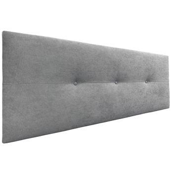 Cabecero De Tela Aqualine Con Botones 145x50cm Camas 135/140 - Gris