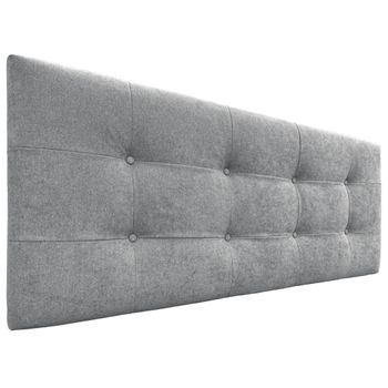 Cabecero De Tela Aqualine Capitoné 145x60cm Camas 135/140 - Gris