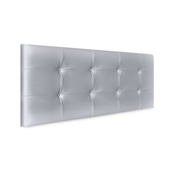 Cabecero De Polipiel Capitoné 145x60cm Camas 135/140 - Plata