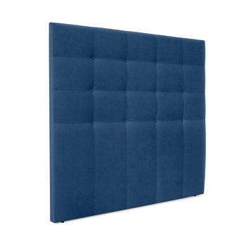 Cabecero De Tela Aqualine Capitoné Hasta El Suelo 160x120cm Camas 150/160 - Azul