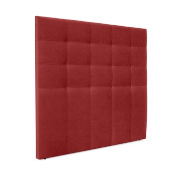 Cabecero De Tela Aqualine Capitoné Hasta El Suelo 145x120cm Camas 135/140 - Rojo