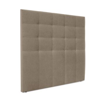 Cabecero De Tela Aqualine Capitoné Hasta El Suelo 145x120cm Camas 135/140 - Tierra