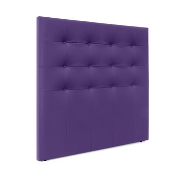 Cabecero De Polipiel Capitoné Hasta El Suelo 145x120cm Camas 135/140 - Lila