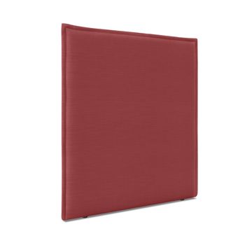 Cabecero De Lino Natural Liso Con Ribete Hasta El Suelo 105x120cm Camas 105 - Rojo