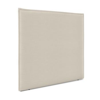 Cabecero De Lino Natural Liso Con Ribete Hasta El Suelo 135x120cm Camas 120/135 - Beige