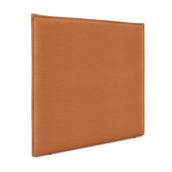 Cabecero De Lino Natural Liso Con Ribete Hasta El Suelo 135x120cm Camas 120/135 - Naranja