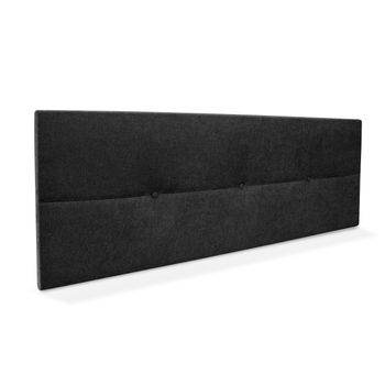 Cabecero De Tela Aqualine Con Botones 150x50cm Camas 150 - Negro