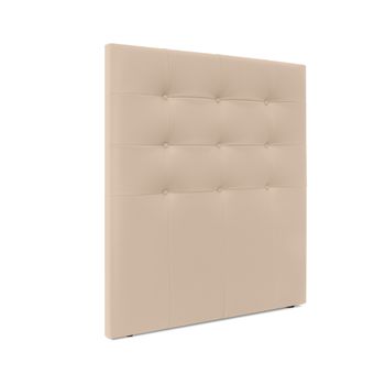 Cabecero De Polipiel Capitoné Hasta El Suelo 90x120cm Camas 80/90 - Beige