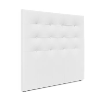 Cabecero De Polipiel Capitoné Hasta El Suelo 135x120cm Camas 120/135 - Blanco