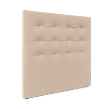 Cabecero De Polipiel Capitoné Hasta El Suelo 135x120cm Camas 120/135 - Beige