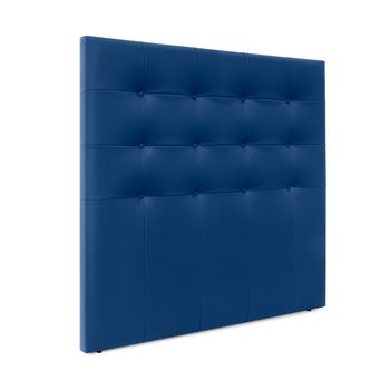 Cabecero De Polipiel Capitoné Hasta El Suelo 135x120cm Camas 120/135 - Azul