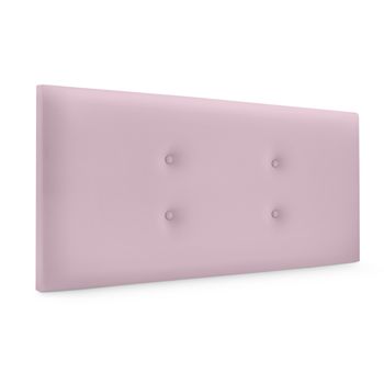 Cabecero De Polipiel Con 2 Hileras De Botones 90x50cm Camas 80/90 - Rosa