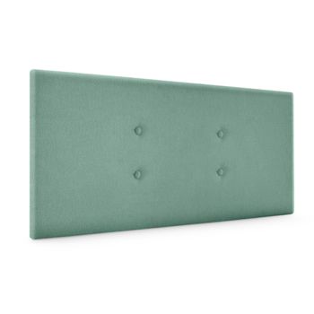 Cabecero De Tela Aqualine Con 2 Hileras De Botones 95x50cm Camas 90 - Verde Agua