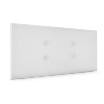 Cabecero De Tela Aqualine Con 2 Hileras De Botones 110x50cm Camas 105 - Blanco