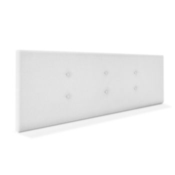 Cabecero De Tela Aqualine Con 2 Hileras De Botones 135x50cm Camas 120/135 - Blanco