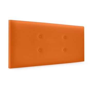 Cabecero De Polipiel Con 2 Hileras De Botones 90x50cm Camas 80/90 - Naranja