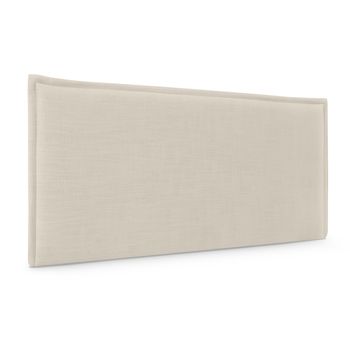 Cabecero De Lino Natural Liso Con Ribete 110x50cm Camas 105 - Beige