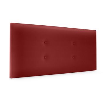 Cabecero De Polipiel Con 2 Hileras De Botones 105x50cm Camas 105 - Rojo