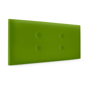 Cabecero De Polipiel Con 2 Hileras De Botones 105x50cm Camas 105 - Verde