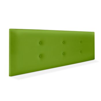 Cabecero De Polipiel Con 2 Hileras De Botones 135x50cm Camas 120/135 - Verde