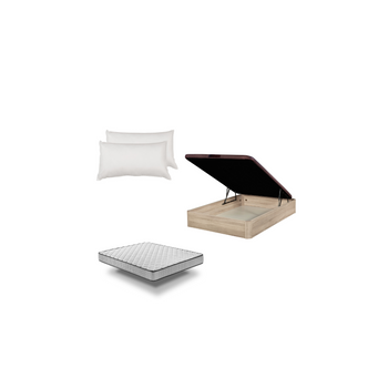 Pack Canapé De Madera Cambrian + Colchón Pro Nature + Almohada Fibra - Envío Y Montaje Incluidos - 105x190cm