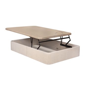 Canapé abatible de polipiel Blanco 135x190 cm - Mesefor