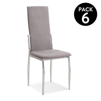 Pack 4 Sillas Para Comedor O Salón Tapizadas En Color Arena Y Estructura De  Pino 108x47x62 Cm. con Ofertas en Carrefour