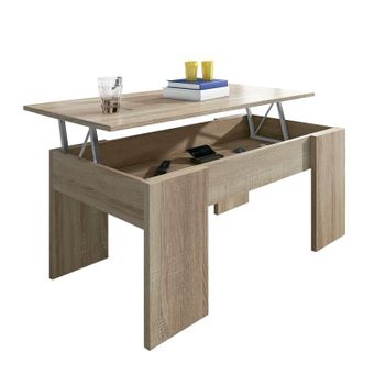 Tectake Mesa auxiliar para portátil Ruston 55x35x66,5cm - Madera industrial  oscura, rústica