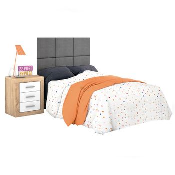 Cabecero De Cama 160, Tapizado En Polipiel Kansas Gris Para Cama  Niño/juvenil/matrimonio, 160x70 Cm De Alto con Ofertas en Carrefour