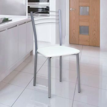 Pack 4 Sillas Comedor Blanca Soho Con Patas De Madera Y Cojín Acolchado,  Sillas De Cocina Y Salón (blanco X 4 Unidades) con Ofertas en Carrefour