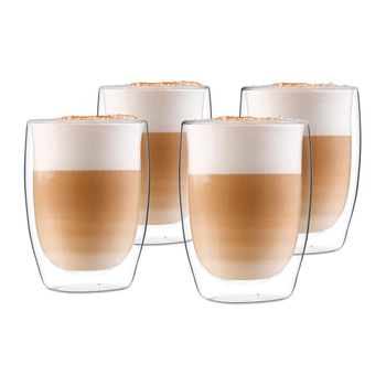 Set 4 Vasos Doble Cristal De 350 Ml