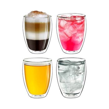 Set 4 Vasos Doble Cristal De 250 Ml