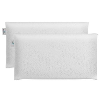 DON DESCANSO Pack 2 Almohadas Viscoelástica de Copos 70cm, Firmeza Media,  Ergonómicas, Ideal para Dormir de Lado Almohada de 70 x 38 cm Blanco