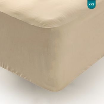 Sabana Bajera Ajustable Algodón 100% Beig 180 Hilos Don Descanso Beige  Cama 150