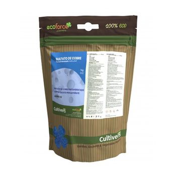 Cultivers Sulfato De Cobre Cúprico Cuso4 De 1 Kg Polvo Mojable. Limpieza De Piscinas Y Para El Jardín