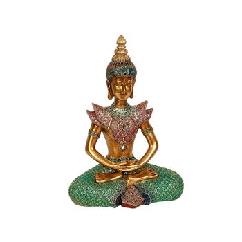 Figura Decorativa Romimex Dorado Resina Buda 21 X 29 X 11 Cm