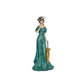 Figura Decorativa Romimex Multicolor Resina Lady 16 X 40 X 14 Cm