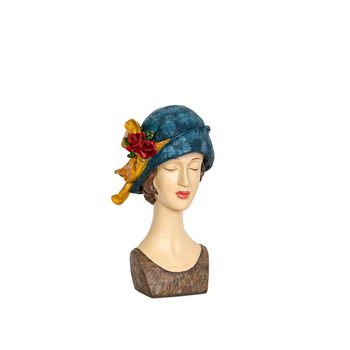 Busto Romimex Multicolor Resina Lady 19 X 35 X 16 Cm